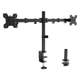 AISENS - SOPORTE DE MESA ECO GIRATORIO E INCLINABLE PARA MONITOR/TV 10KG (3 PIVOTES, 2 BRAZOS) DE 17-32, NEGRO